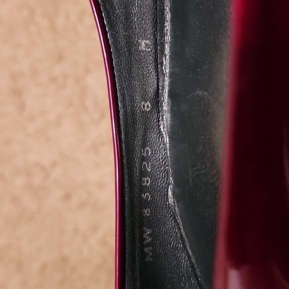 Stuart Weitzman Patent Leather Peep Toe Platform Heels - Picture 16 of 16